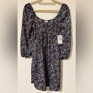 Chelsea28 Floral Long Sleeve Mini Dress